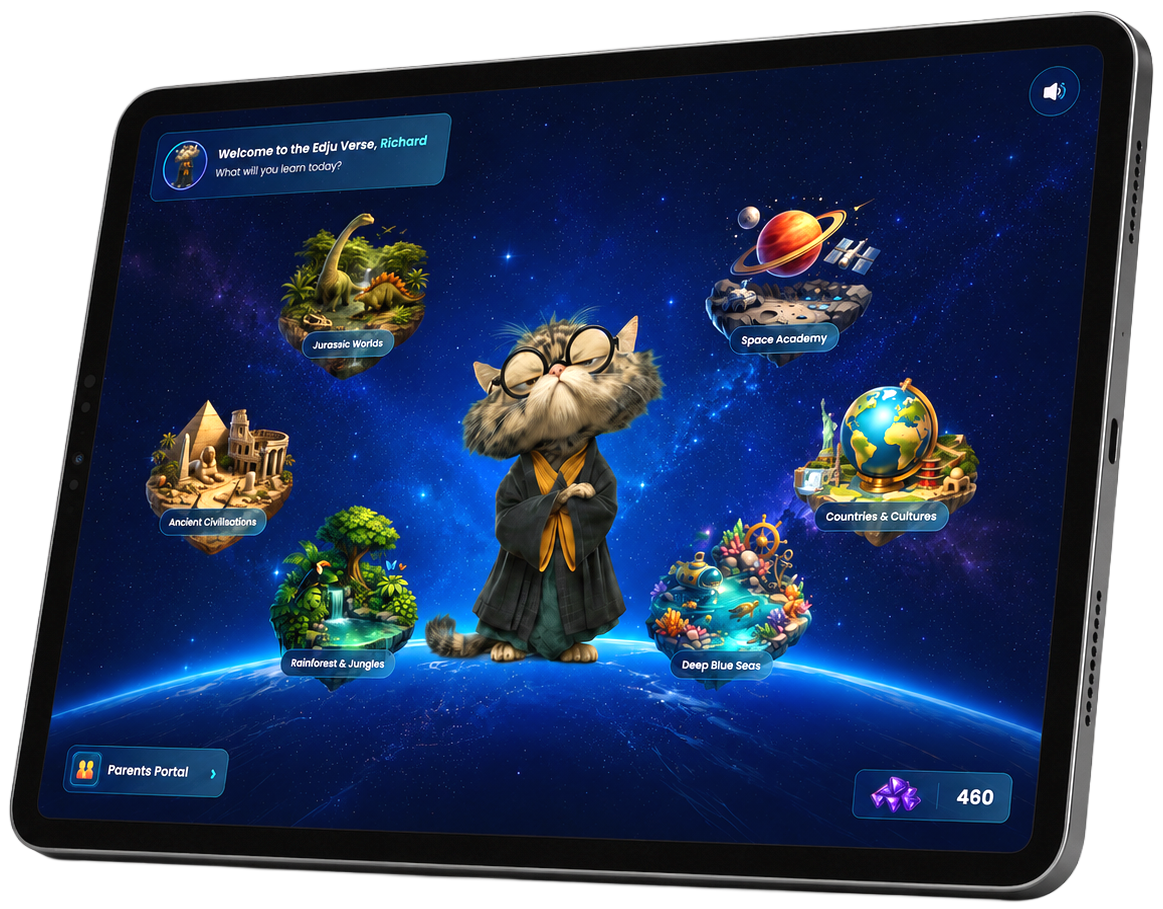 Edju Cat displayed on a tablet